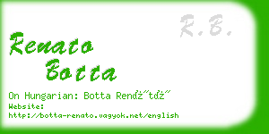 renato botta business card